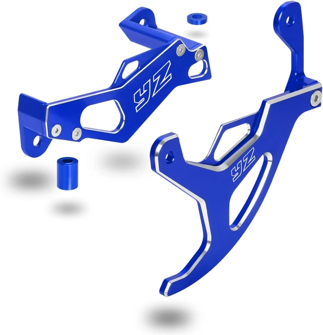 Alt view image 5 of 7 - YZ125 Rear Brake Disc Guard & Caliper Guard Compatible with YZ125 YZ250 2006-2025,YZ250F YZ450F 06-24,YZ250X YZ125X 2017-2025,YZ 250FX 2015-2025,YZ450FX 2016-2025 Sprocket Cover Chain Protector (Blue)