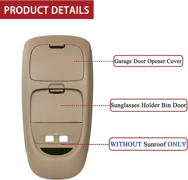 Alt view image 4 of 7 - Overhead Console Assembly w/o Sunroof