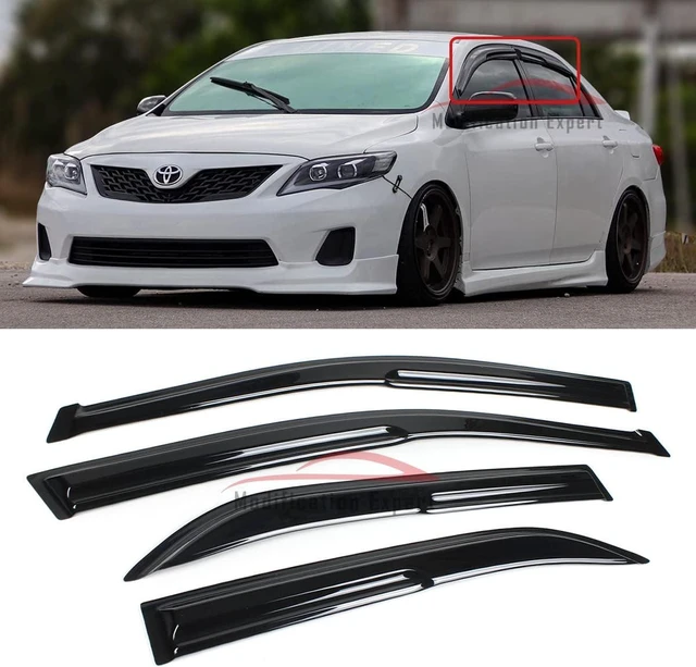 Main image of Fits for 2009-2013 Toyota Corolla Sedan Mugen Window Visors Rain Guards
