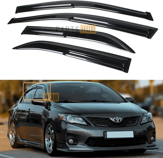 Alt view image 2 of 6 - Fits for 2009-2013 Toyota Corolla Sedan Mugen Window Visors Rain Guards