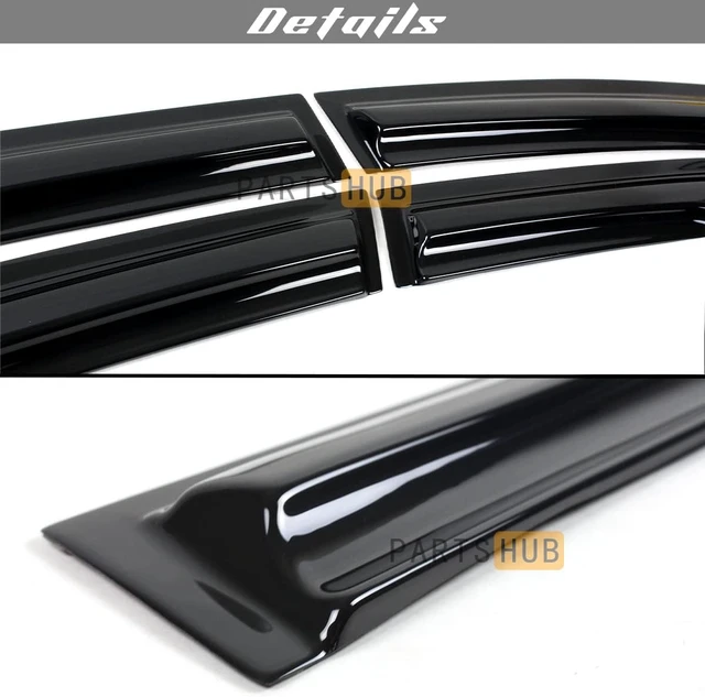 Alt view image 4 of 6 - Fits for 2009-2013 Toyota Corolla Sedan Mugen Window Visors Rain Guards