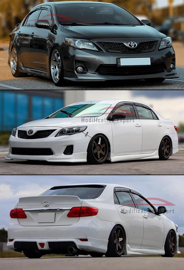 Alt view image 5 of 6 - Fits for 2009-2013 Toyota Corolla Sedan Mugen Window Visors Rain Guards