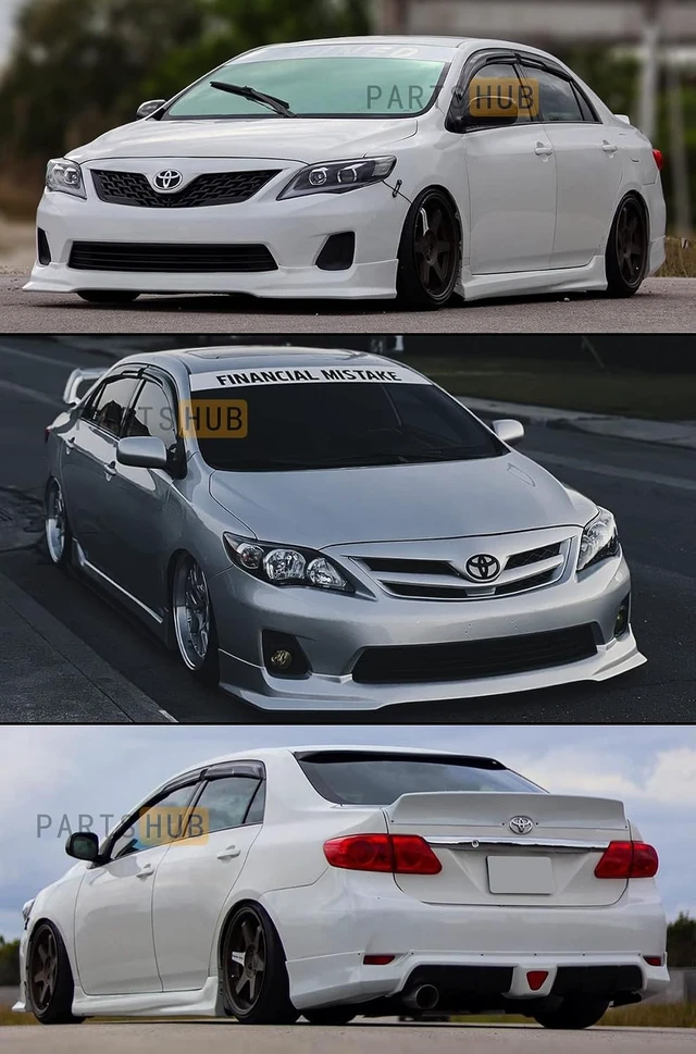 Alt view image 6 of 6 - Fits for 2009-2013 Toyota Corolla Sedan Mugen Window Visors Rain Guards