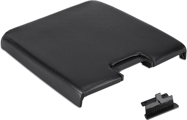 Main image of Black Center Console Lid Armrest Box Cover w/Latch Fits for 2007-2013 Chevy Avalanche Silverado Tahoe GMC Sierra 1500 2500HD 3500 Replace for 20864154 20864151 20864153 Middle Console Lid Top