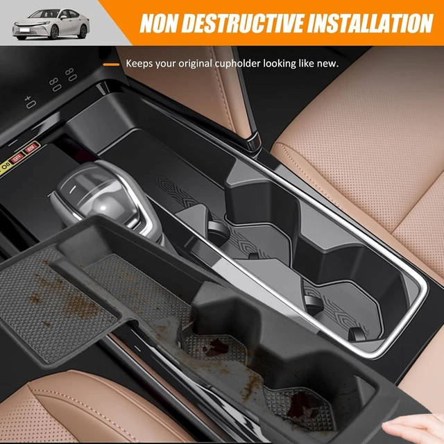 Alt view image 5 of 7 - Center Console Cup Holder Compatible with 2025-2026 Toyota Camry Wireless Charging Pad Liner Insert Drink Holder Cupholder Coast Wireless Charging Mat for 2025 Camry Accessories(for camry 25+)