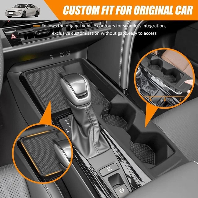 Alt view image 4 of 7 - Center Console Cup Holder Compatible with 2025-2026 Toyota Camry Wireless Charging Pad Liner Insert Drink Holder Cupholder Coast Wireless Charging Mat for 2025 Camry Accessories(for camry 25+)