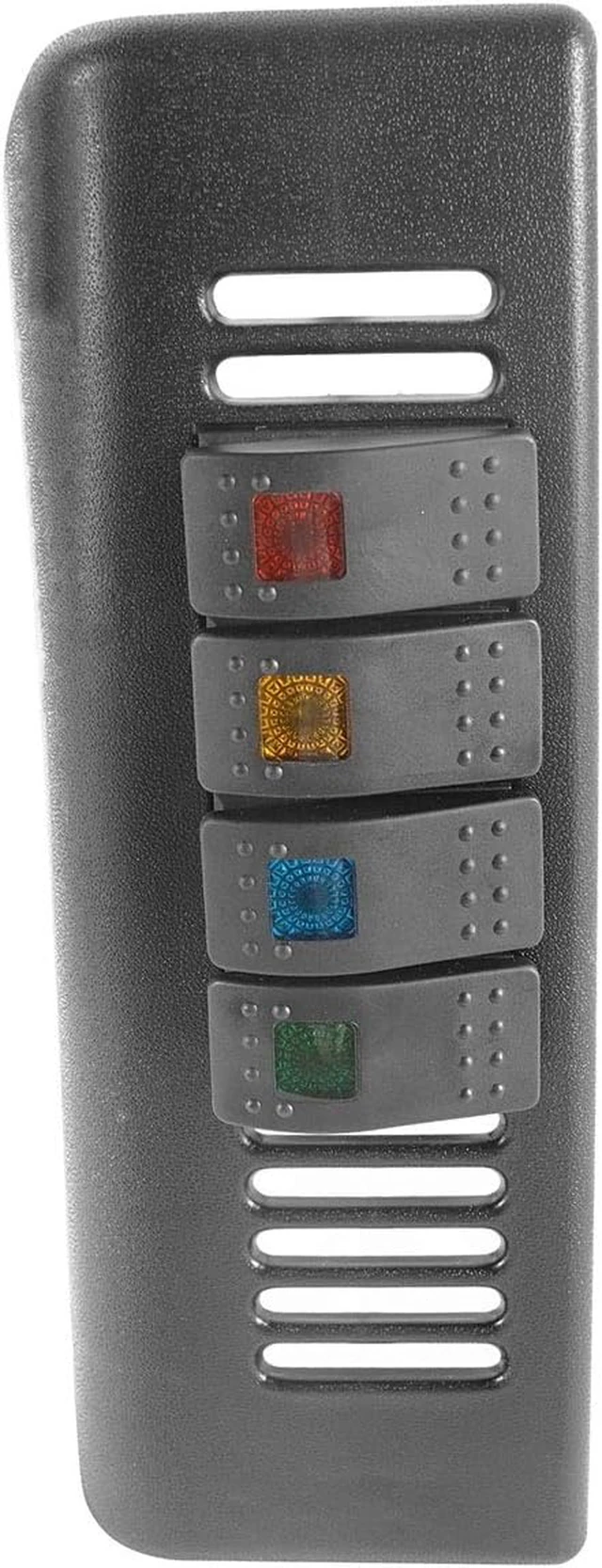 Alt view image 5 of 7 - TJ Wrangler Pillar Light Switch Pod Panel w/ 4X Rocker Switches for Jeep Wrangler TJ 1997-2006 - Driver Side