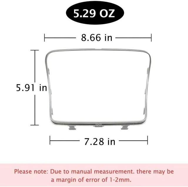 Alt view image 3 of 6 - Chromed Center Console Cup Holder Trim Frame for Benz C W205 W253