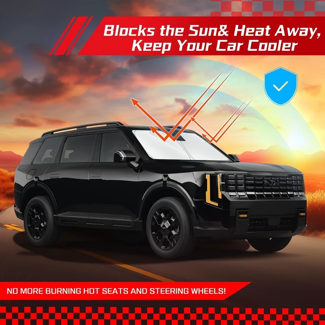 Alt view image 7 of 7 - Windshield Sun Shade for Kia Telluride 2027