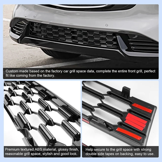 Alt view image 3 of 5 - 2Pcs for 2026 Mazda CX-5 Front Grill Mesh Inserts Trims