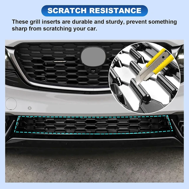 Alt view image 5 of 5 - 2Pcs for 2026 Mazda CX-5 Front Grill Mesh Inserts Trims
