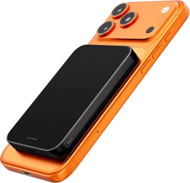 Main image of Power Bank, Ultra-Thin 10,000mAh Magnetic Wireless Portable Charger, 22.5W Fast Charging Battery Pack, Comes with USB-C Cable, Designed for iPhone Air /17/16/15/14/13/12