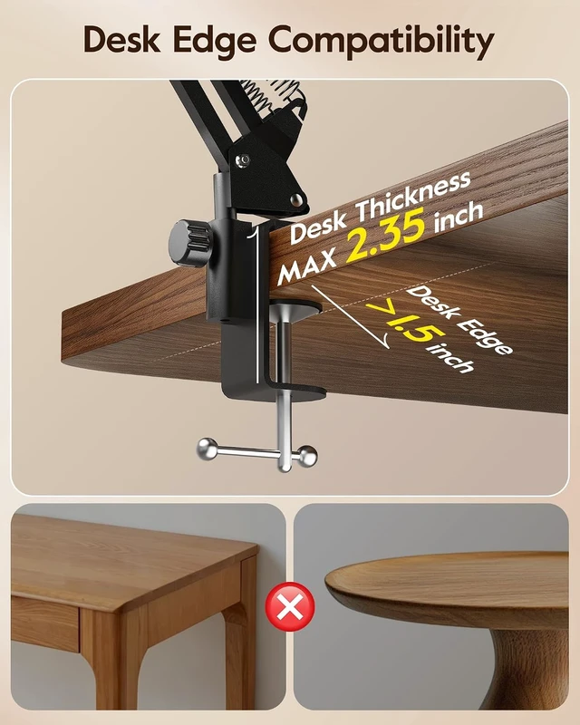 Alt view image 4 of 7 - Upgrade Ring Light with Stand, Overhead Phone Mount for Desk, 10 Selfie Light with Stand Tripod for iPhone, Light with Phone Holder for Video Recording,Zoom Meeting,Live Streaming Tiktok,YouTube