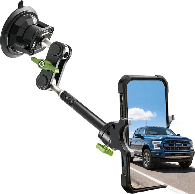 Alt view image 2 of 7 - Car Phone HolderVideo Recording Universal Car Phone Mount, 360° Rotation Car Phone Mount Windshield Window Glass Vlog Shooting Car Phone Holder for iPhone All Smartphones & Cars
