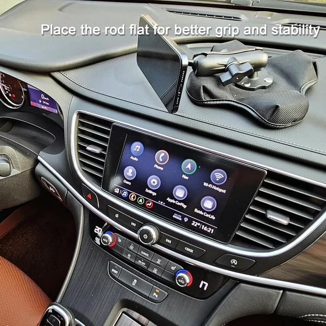 Alt view image 5 of 7 - Magnetic Phone Holder for Desk&Car Dash,Aluminum Arm, Non-Slip Beanbag Base, 360° Rotation at 3 Points, Compatible with MagSafe iPhone 12-16 Series, Fits RAM B Size 1" Ball