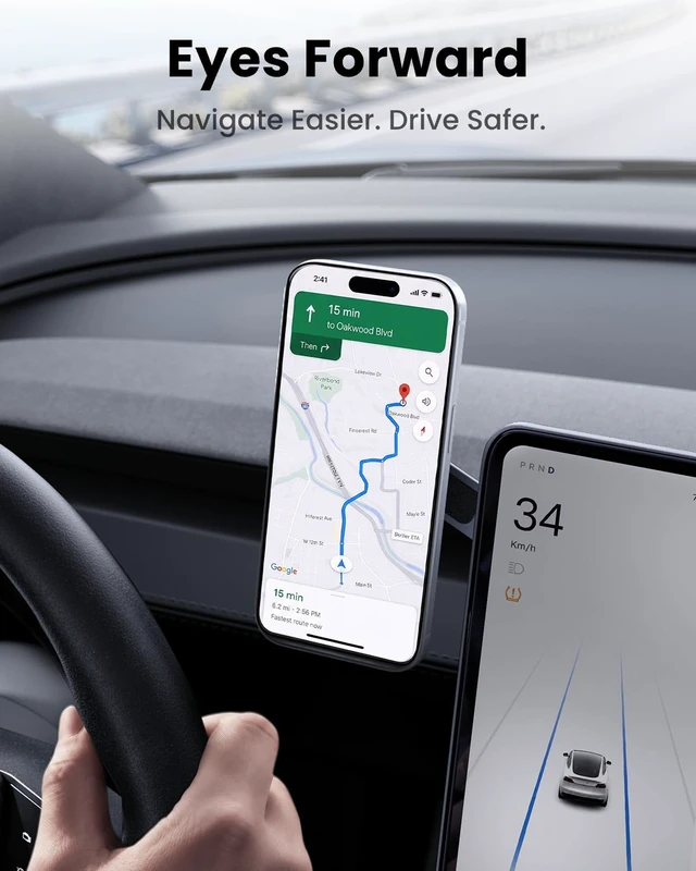 Alt view image 3 of 7 - Tesla Phone Mount for Model Y/YL/3/X/S Accessories, Magsafe Holder
