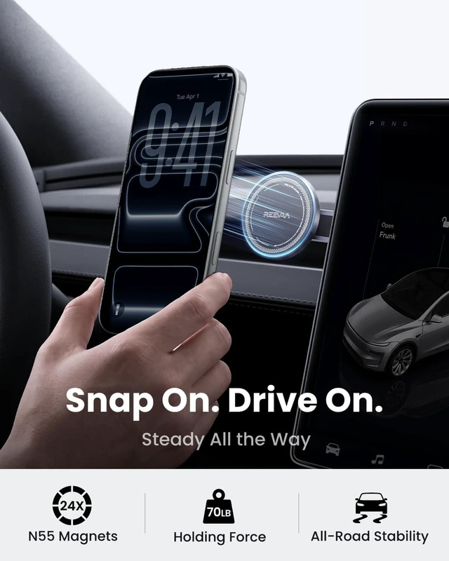 Alt view image 4 of 7 - Tesla Phone Mount for Model Y/YL/3/X/S Accessories, Magsafe Holder