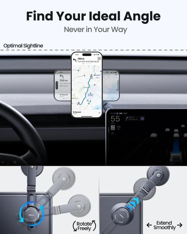 Alt view image 5 of 7 - Tesla Phone Mount for Model Y/YL/3/X/S Accessories, Magsafe Holder