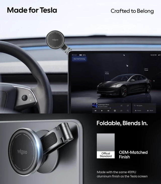 Alt view image 2 of 7 - for Tesla Model 3/Y/YL/X/S Phone Mount, OEM-Style, Strongest Magnet