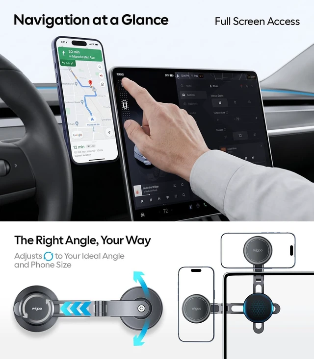 Alt view image 3 of 7 - for Tesla Model 3/Y/YL/X/S Phone Mount, OEM-Style, Strongest Magnet