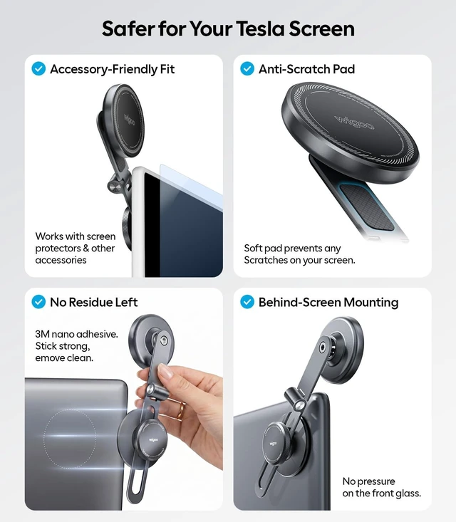Alt view image 5 of 7 - for Tesla Model 3/Y/YL/X/S Phone Mount, OEM-Style, Strongest Magnet