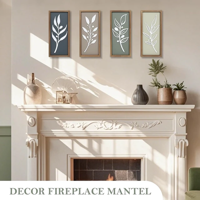 Alt view image 6 of 7 - 3D Tree Leaf Wooden Framed Boho Wall Art (Set of 4)