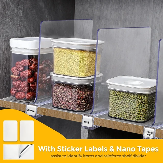 Alt view image 4 of 7 - Clear Acrylic Shelf Dividers for Closets Organizer & Storage,12 Pack