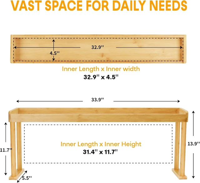 Alt view image 2 of 7 - Over the Stove Spice Shelf,32.9" Spice Rack Organizer for Kitchen