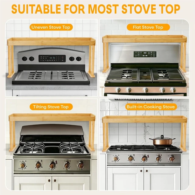 Alt view image 4 of 7 - Over the Stove Spice Shelf,32.9" Spice Rack Organizer for Kitchen