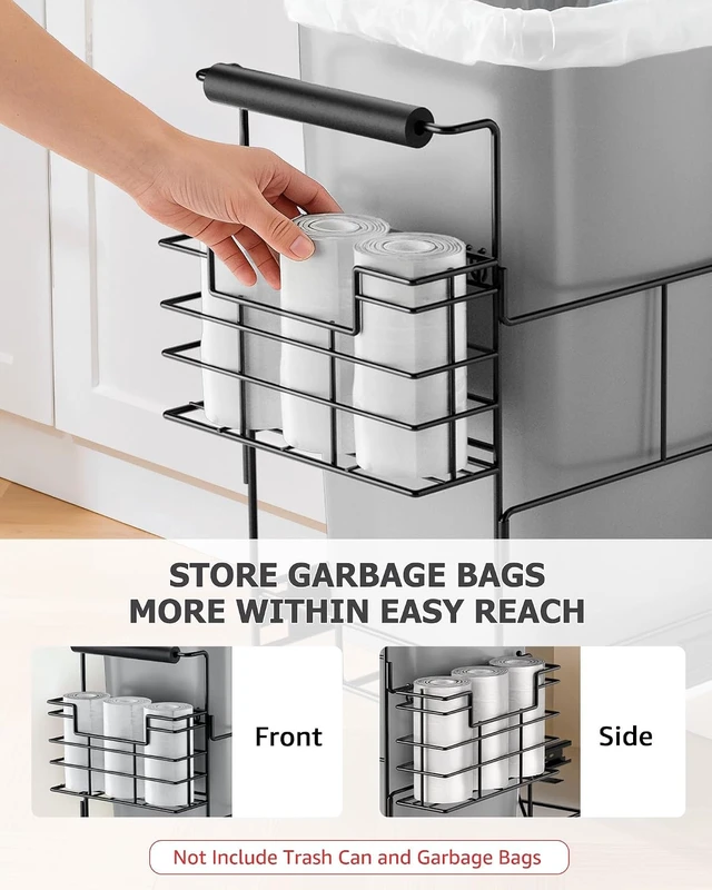 Alt view image 2 of 7 - Pull Out Trash Can Under Cabinet, Fits 30-40 Qt, Bin Not Included
