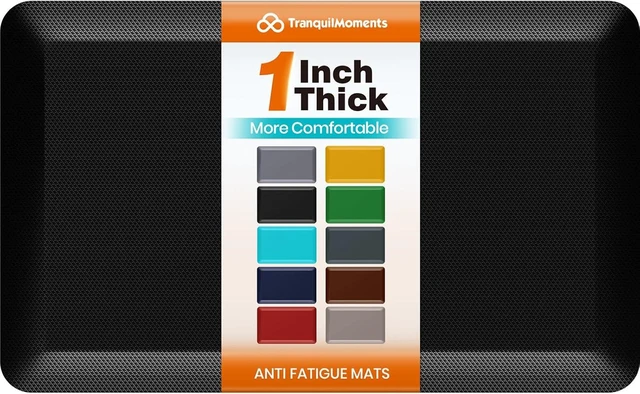 Main image of 1-Inch Thick Anti-Fatigue Mat for Kitchen and Standing Desk, 20"x32", Black