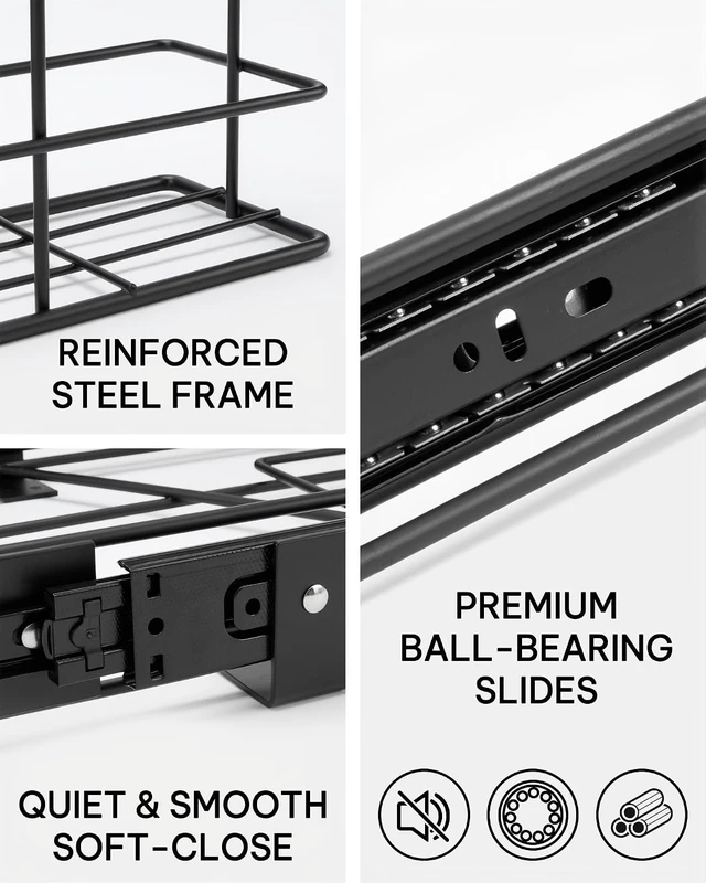 Alt view image 6 of 7 - Pull Out Trash Can Under Cabinet, Fits 30-40 Qt, Bin Not Included