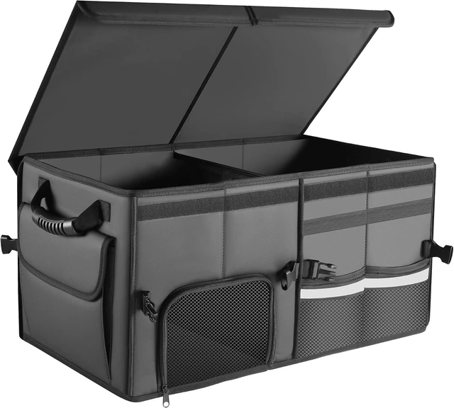 Main image of Car Trunk Organizer, 2 Compartments Car Storage Box with Lip
