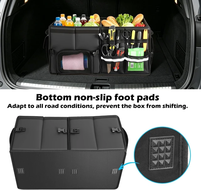Alt view image 5 of 7 - Car Trunk Organizer, 2 Compartments Car Storage Box with Lip