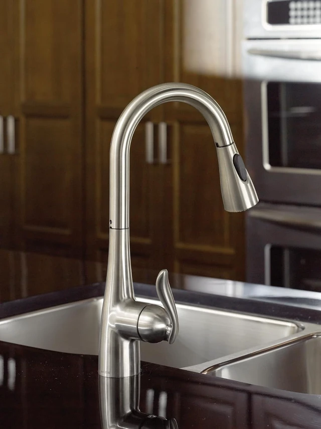 Alt view image 5 of 5 - Classic Stainless Replacement Pulldown Kitchen Faucet Spray Head