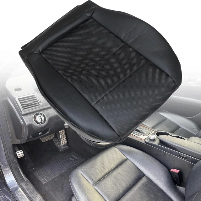 Main image of Black Driver Side Bottom Replacement Microfiber Leather Seat Cover Compatible with Mercedes Benz C250 C300 C350 2008-2014, Compatible with Mercedes Benz GLK250 GLK280 GLK300 GLK350 2008-2015