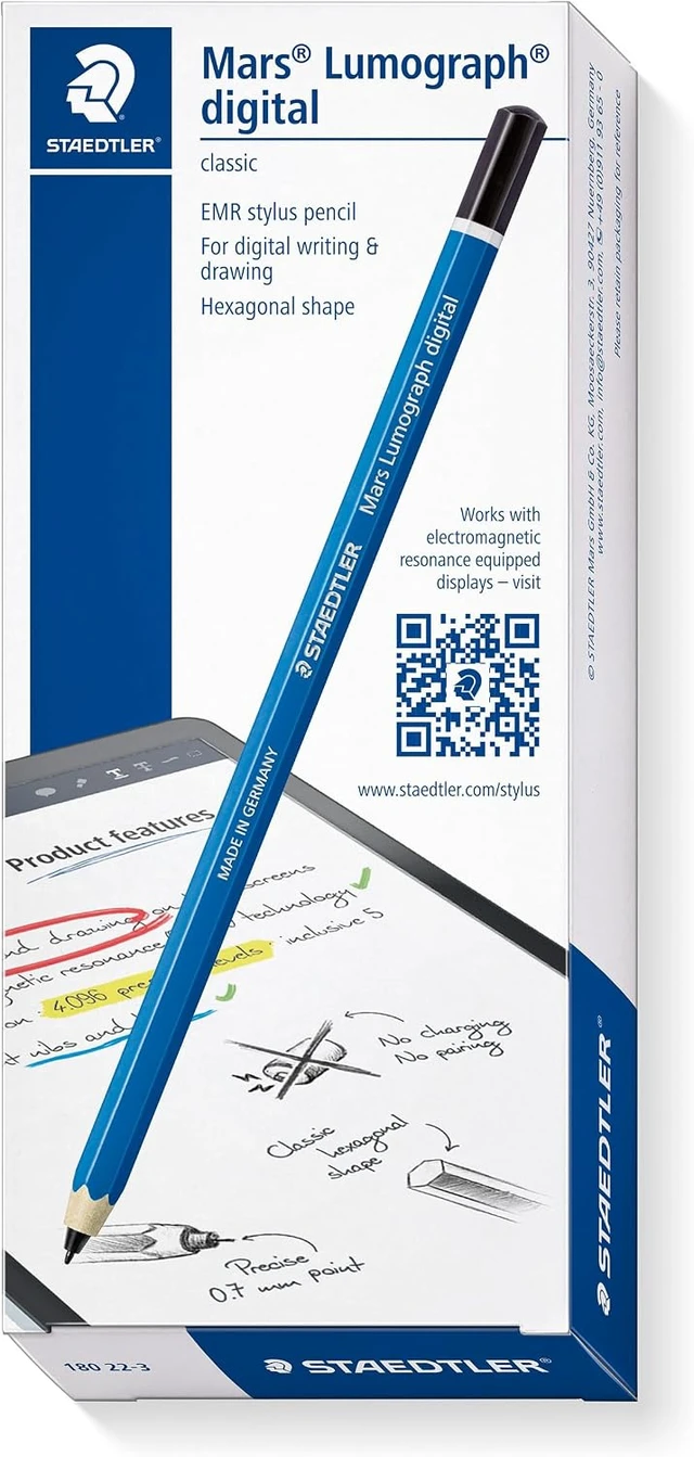 Alt view image 2 of 7 - Lumograph Digital Stylus Pen for Touchscreens: No Charging or Batteries, Real Pencil Feel & Grip, Works with Galaxy Tab, Kindle Scribe, Remarkable 2 & More, with 5 Replacement Nibs