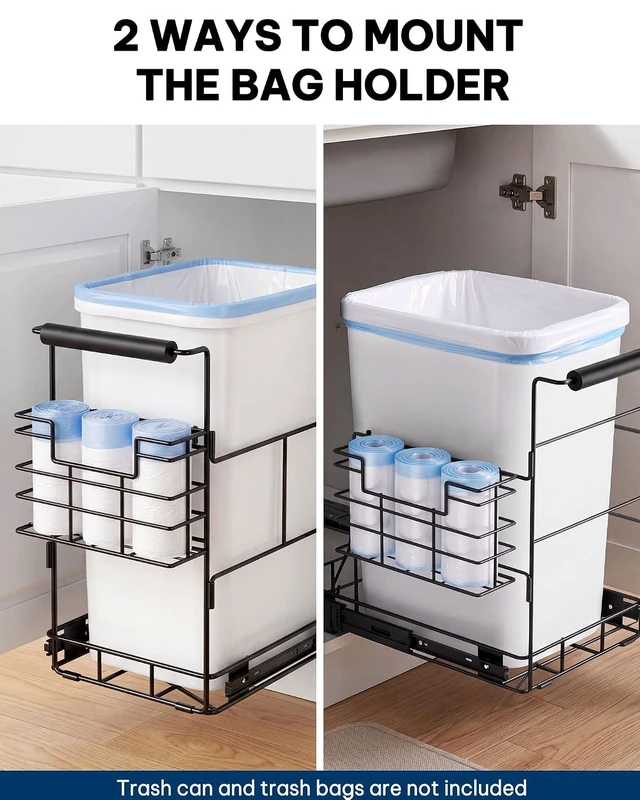 Alt view image 4 of 7 - Pull Out Trash Can Under Cabinet, Fits 30-40 Qt, Bin Not Included