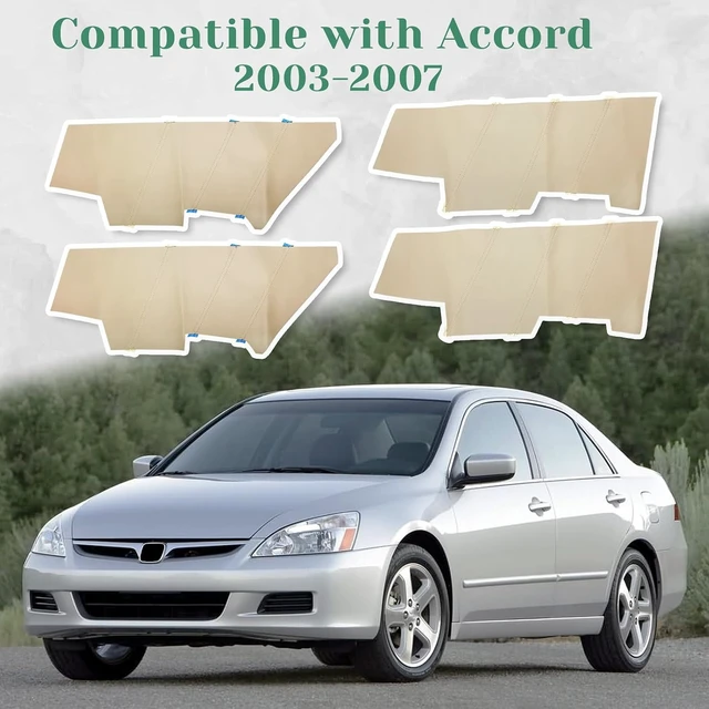 Alt view image 2 of 7 - Door Panel Cover Compatible with Honda Accord 2003-2007 Beige