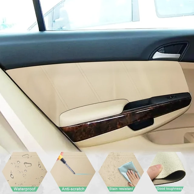 Alt view image 3 of 7 - Door Panel Cover Compatible with Honda Accord 2003-2007 Beige