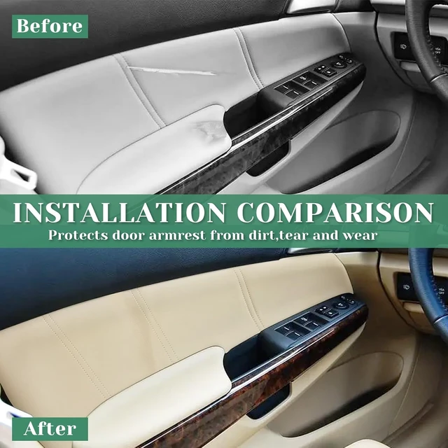 Alt view image 5 of 7 - Door Panel Cover Compatible with Honda Accord 2003-2007 Beige