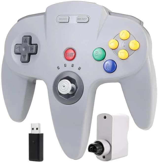 Main image of Wireless N64 Controller Made for Switch 1 & 2, N64 Console, (Gray)