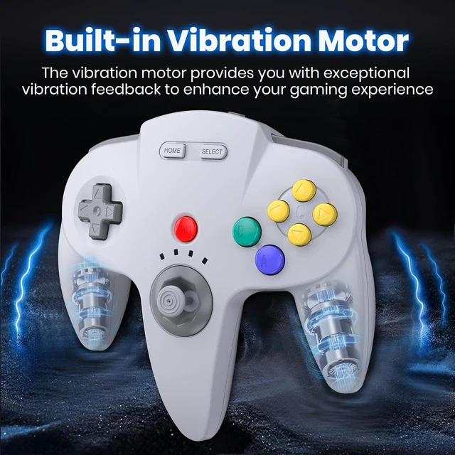Alt view image 3 of 7 - Wireless N64 Controller Made for Switch 1 & 2, N64 Console, (Gray)
