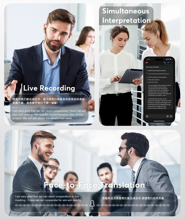 Alt view image 3 of 7 - Real Time AI Translation Earbuds 198 Languages No Subscription HIFI Sound
