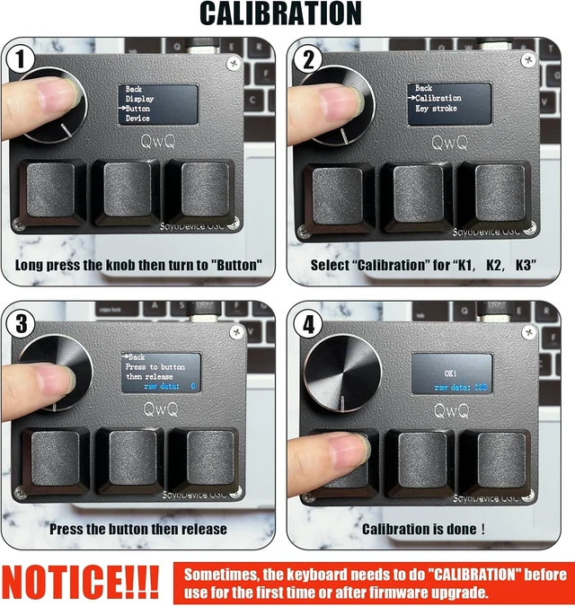 Alt view image 4 of 6 - SayoDevice O3C OSU Keyboard Rapid Trigger Hall Switches Magnetic Linear Switches Keyboard with Knob and Screen,Copy Paste,Shotcut,Macro Hotswap Mini Keypad.