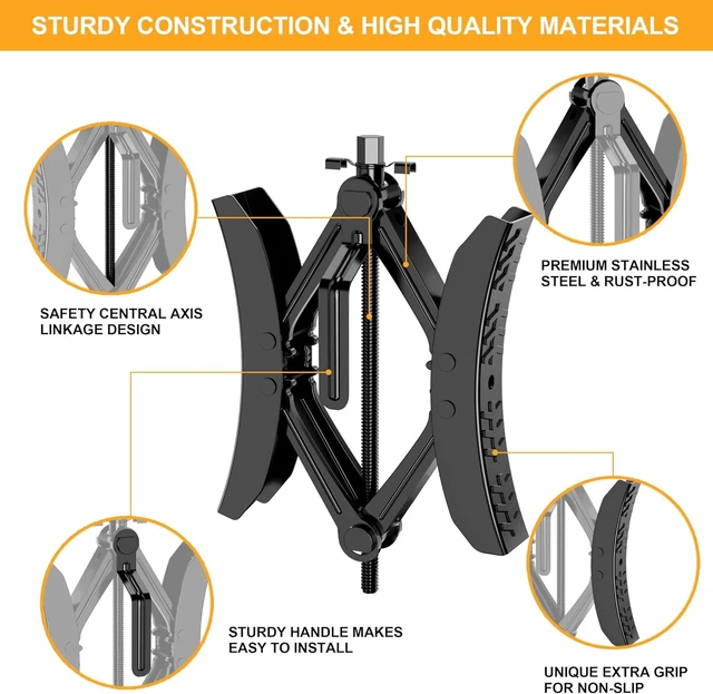 Alt view image 7 of 7 - Camper Wheel Chock Stabilizer 2 Sets, Heavy Duty X-Shaped Stabilizer