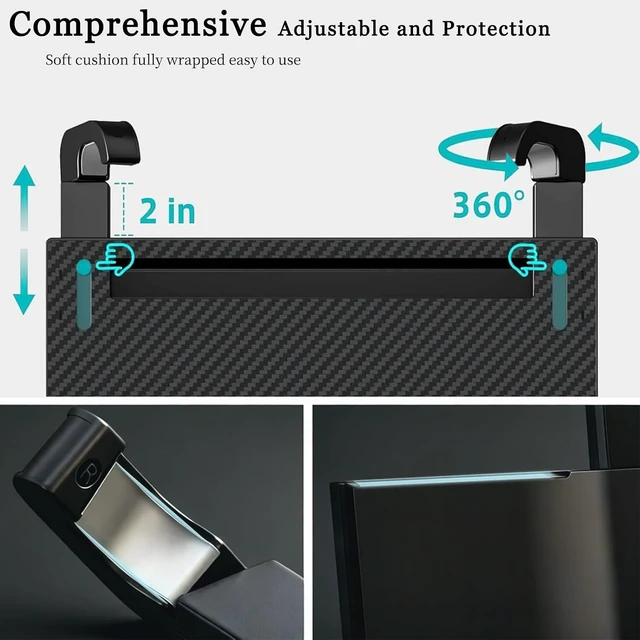 Alt view image 7 of 7 - 2-in-1 Car Steering Wheel Tray Desk & Car Seat Gap Filler Organizer, Upgraded Foldable Adjustable Car Table Compatible with Steering Wheel Cover