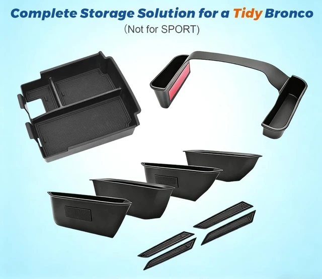 Alt view image 2 of 6 - 3 PCS Trunk Organizers for 2025 2026 Ford Bronco 4 Doors