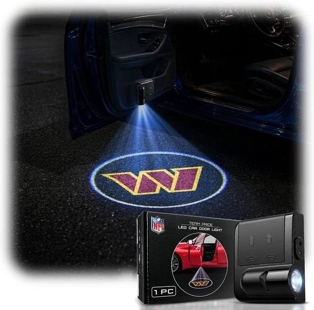 Alt view image 2 of 7 - NFL Washington Commanders LED Car Door Lights Logo Projector Puddle Light