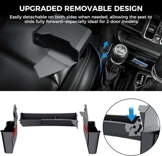 Alt view image 6 of 7 - Center Console Organizer for Jeep Wrangler & Gladiator 2018-2026